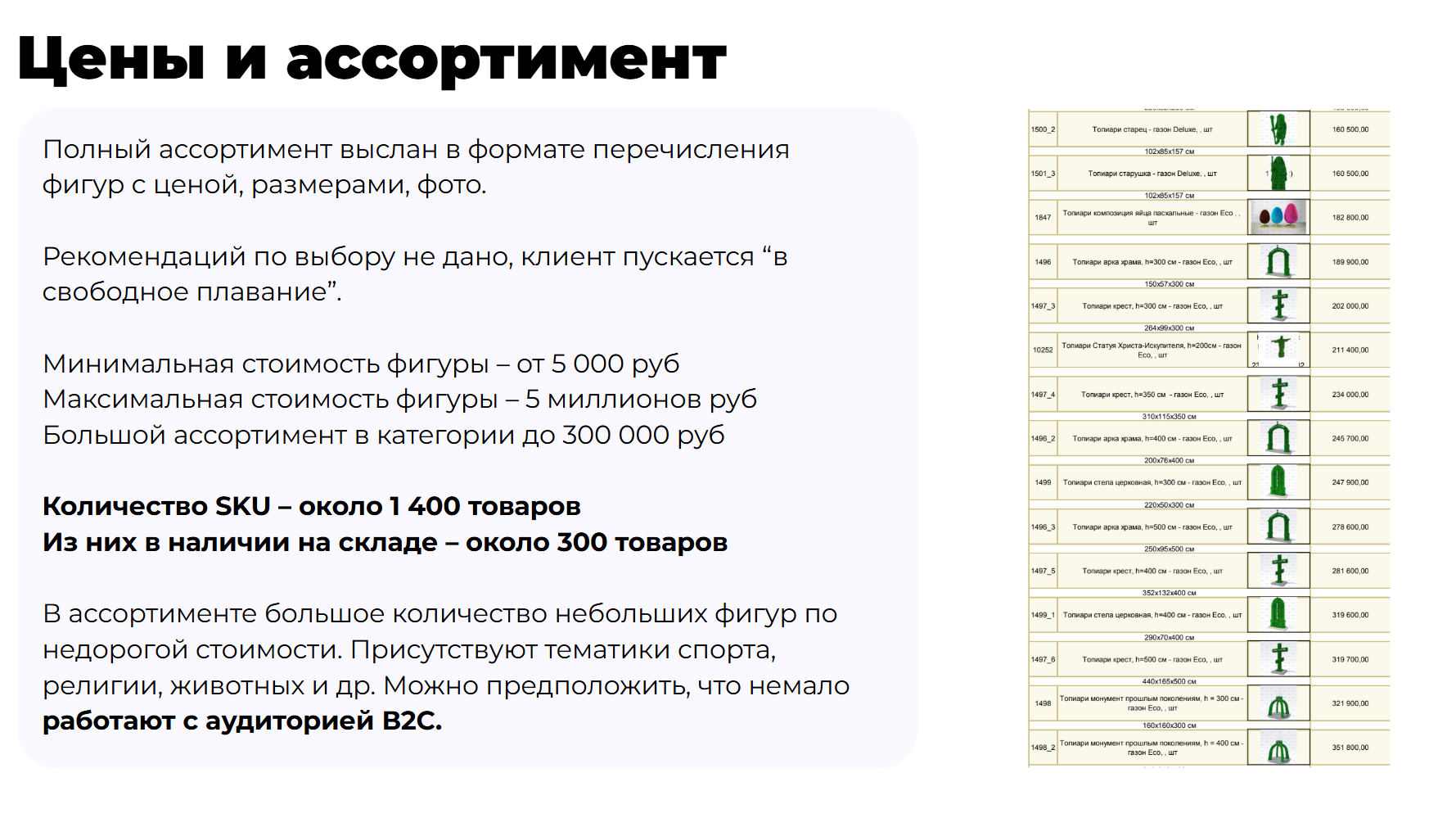 Слайд анализа конкурентов: позиционирование